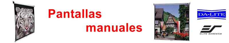 Pantallas de proyecci&oacute;n manuales Dalite y Elite Screens